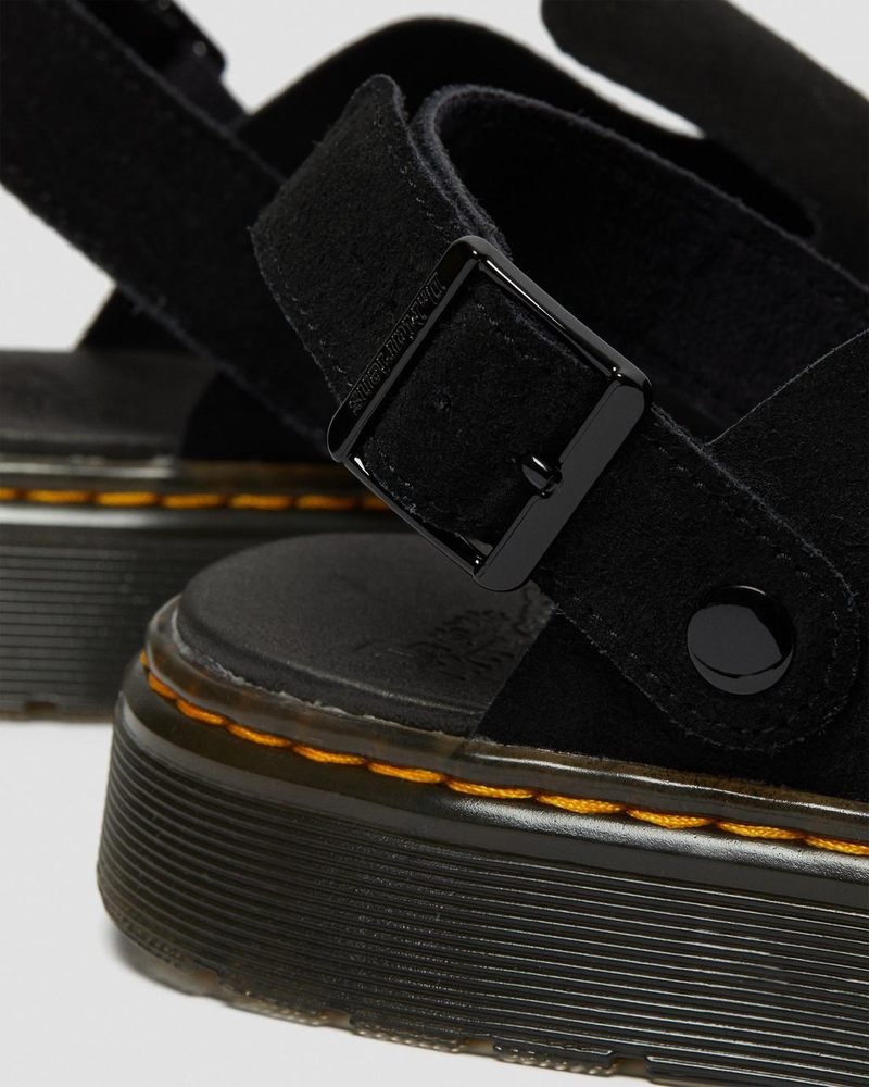 Sandalias Dr Martens Carlson Gamuza Casuales Destalonadas Mules (E.H.Gamuza) Negras | LM38-E1IU