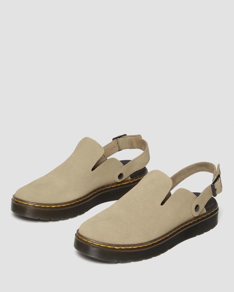 Sandalias Dr Martens Carlson Gamuza Casuales Destalonadas Mules (E.H.Gamuza) Savannah Tan | RW12-B5PN