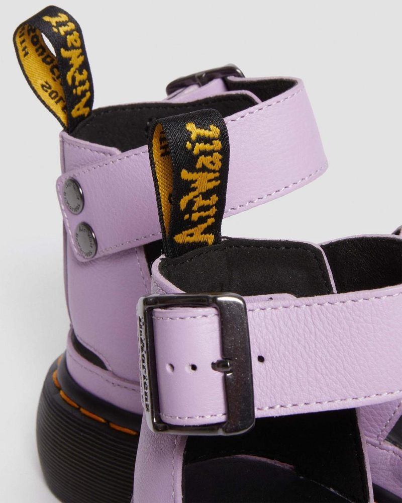 Sandalias Dr Martens Clarissa II Pisa Cuero Plataforma Correa Sandals (Pisa) Lilac | TP58-V6HX