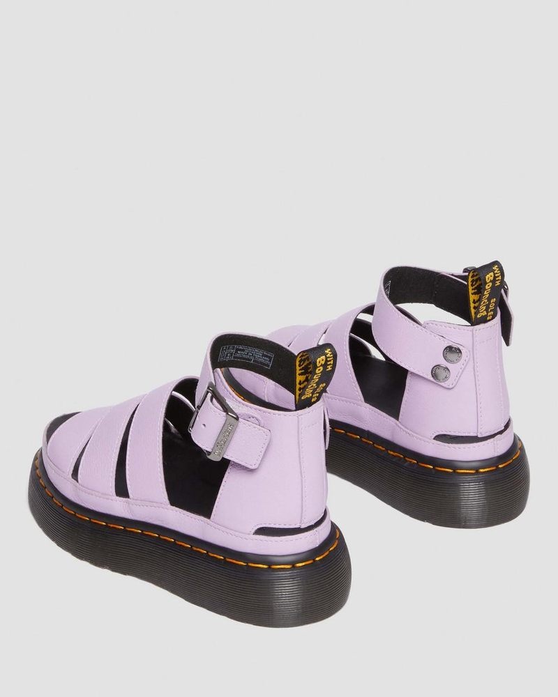 Sandalias Dr Martens Clarissa II Pisa Cuero Plataforma Correa Sandals (Pisa) Lilac | TP58-V6HX