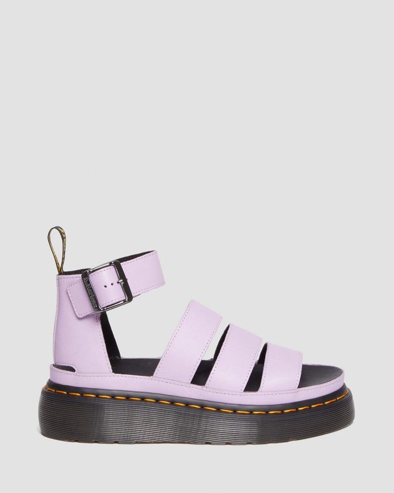 Sandalias Dr Martens Clarissa II Pisa Cuero Plataforma Correa Sandals (Pisa) Lilac | TP58-V6HX