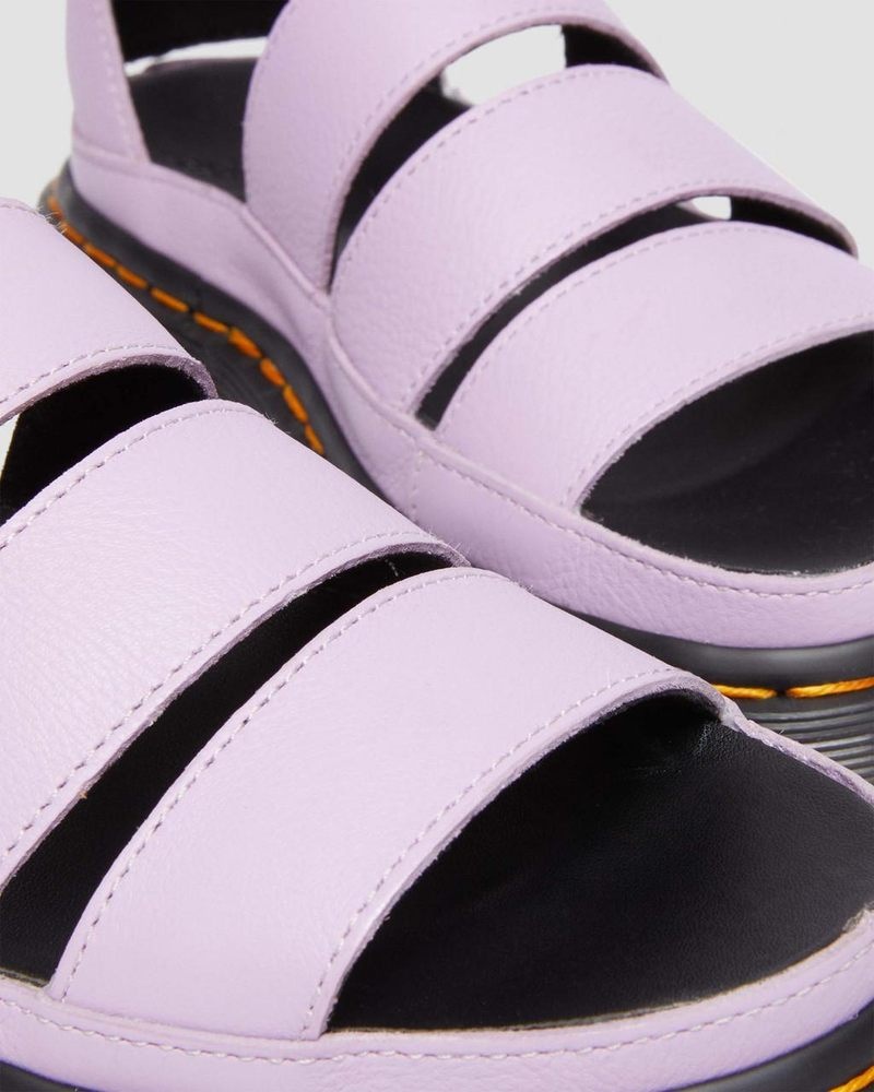 Sandalias Dr Martens Clarissa II Pisa Cuero Plataforma Correa Sandals (Pisa) Lilac | TP58-V6HX