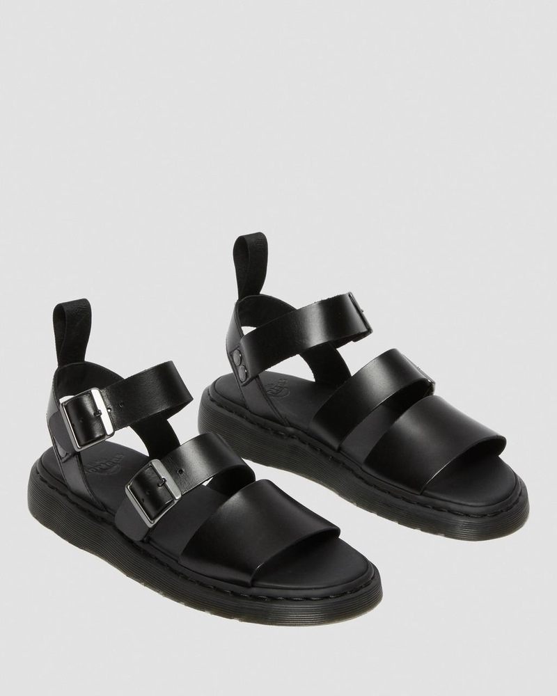 Sandalias Dr Martens Gryphon Brando Cuero Gladiator Sandals (Brando) Negras | GE04-Y2XU