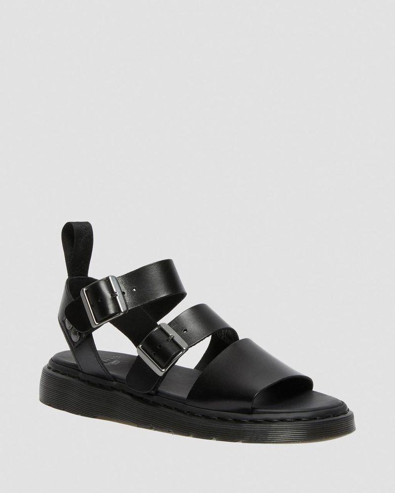 Sandalias Dr Martens Gryphon Brando Cuero Gladiator Sandals (Brando) Negras | GE04-Y2XU