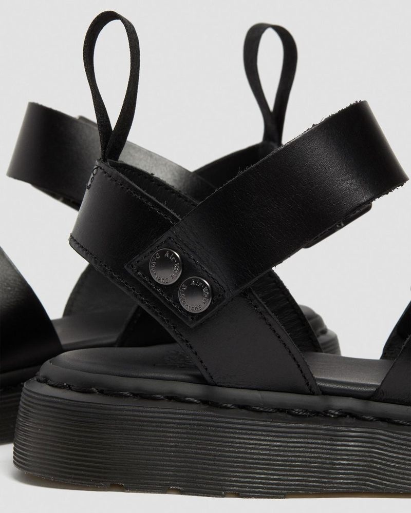 Sandalias Dr Martens Gryphon Brando Cuero Gladiator Sandals (Brando) Negras | IE90-E9EJ