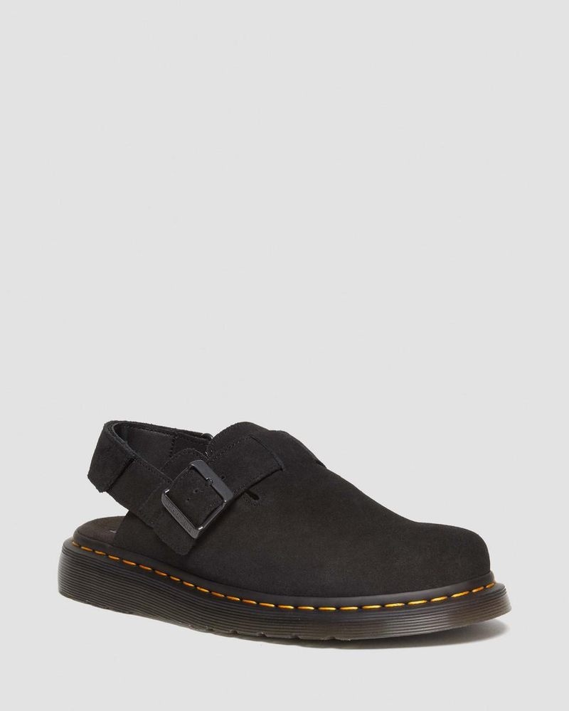 Sandalias Dr Martens Jorge II Gamuza Destalonadas Mules (E.H.Gamuza) Negras | OY90-G5ZN