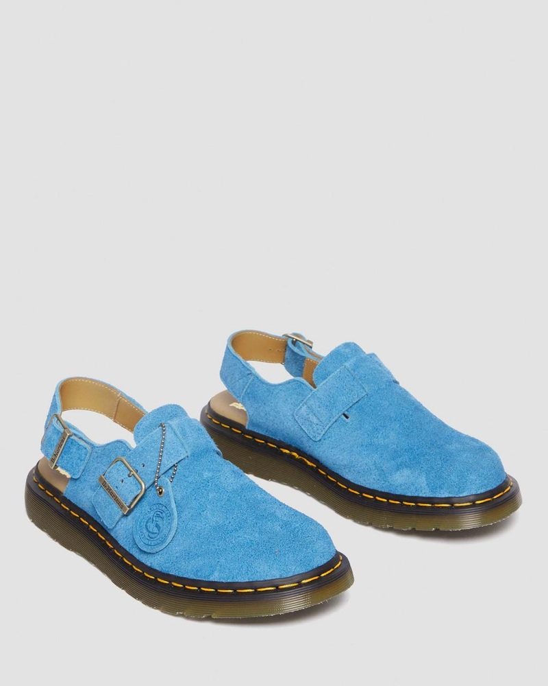 Sandalias Dr Martens Jorge Made in England Gamuza Destalonadas Mules (Repello Calf Gamuza (Gum Oil)) Azules | DC93-A0SD