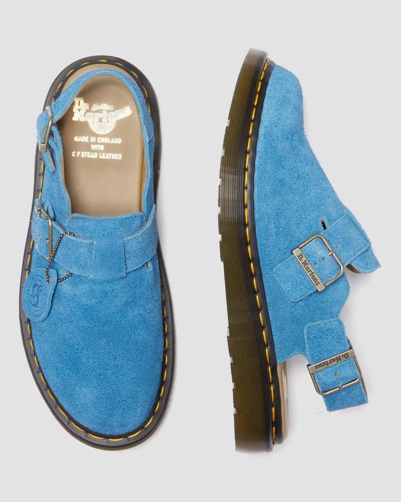 Sandalias Dr Martens Jorge Made in England Gamuza Destalonadas Mules (Repello Calf Gamuza (Gum Oil)) Azules | DC93-A0SD