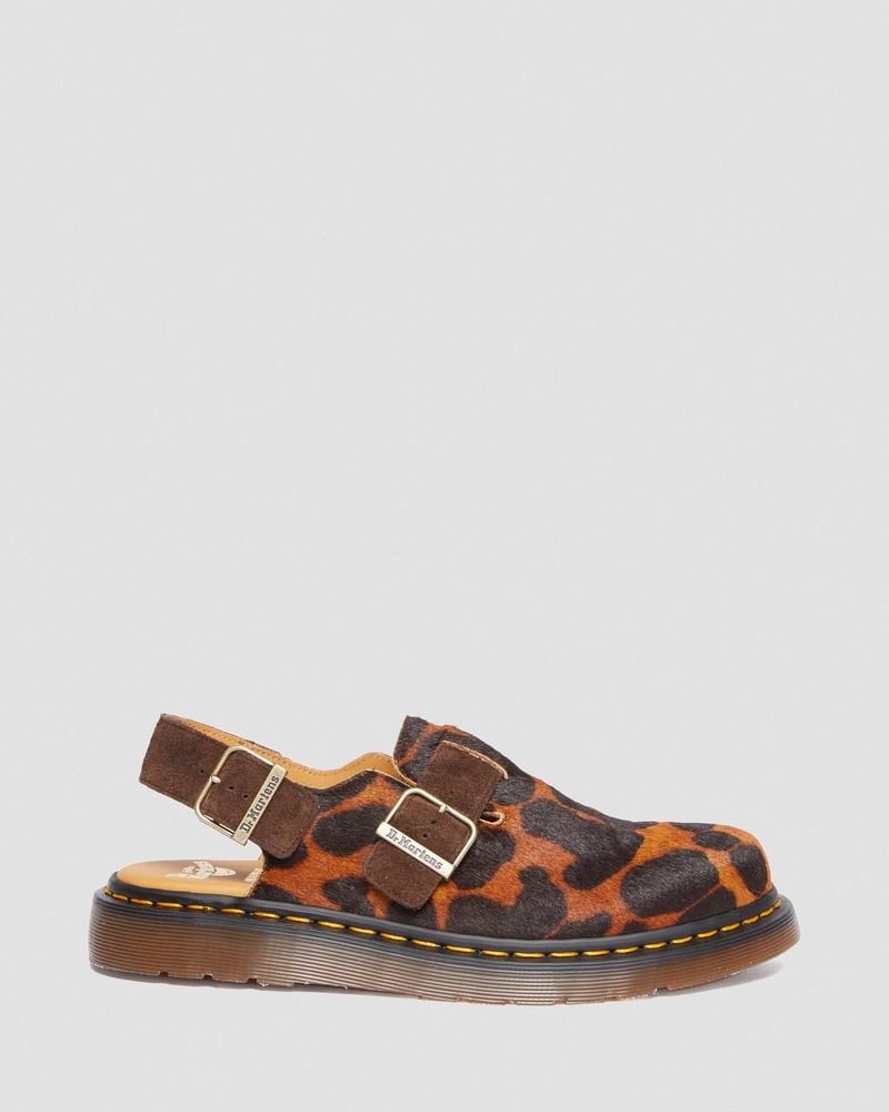 Sandalias Dr Martens Jorge Made in England Hair On Destalonadas Mule (Hair On) Ocelot | BU18-H4KX