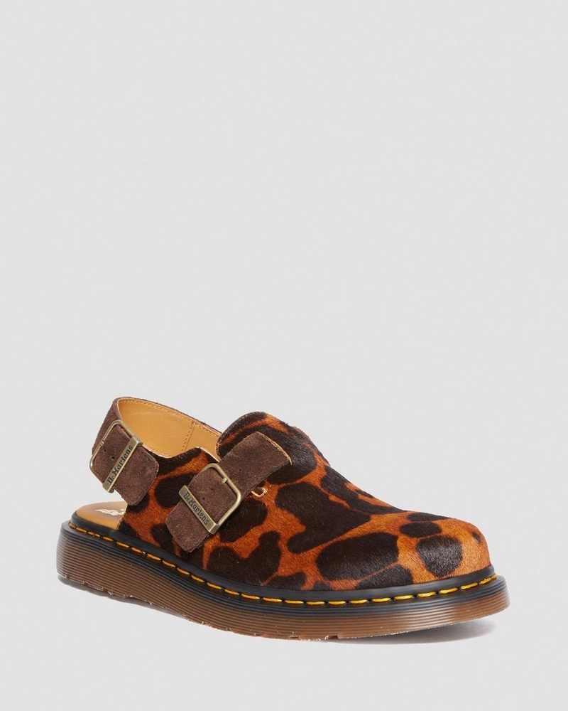 Sandalias Dr Martens Jorge Made in England Hair On Destalonadas Mule (Hair On) Ocelot | BU18-H4KX