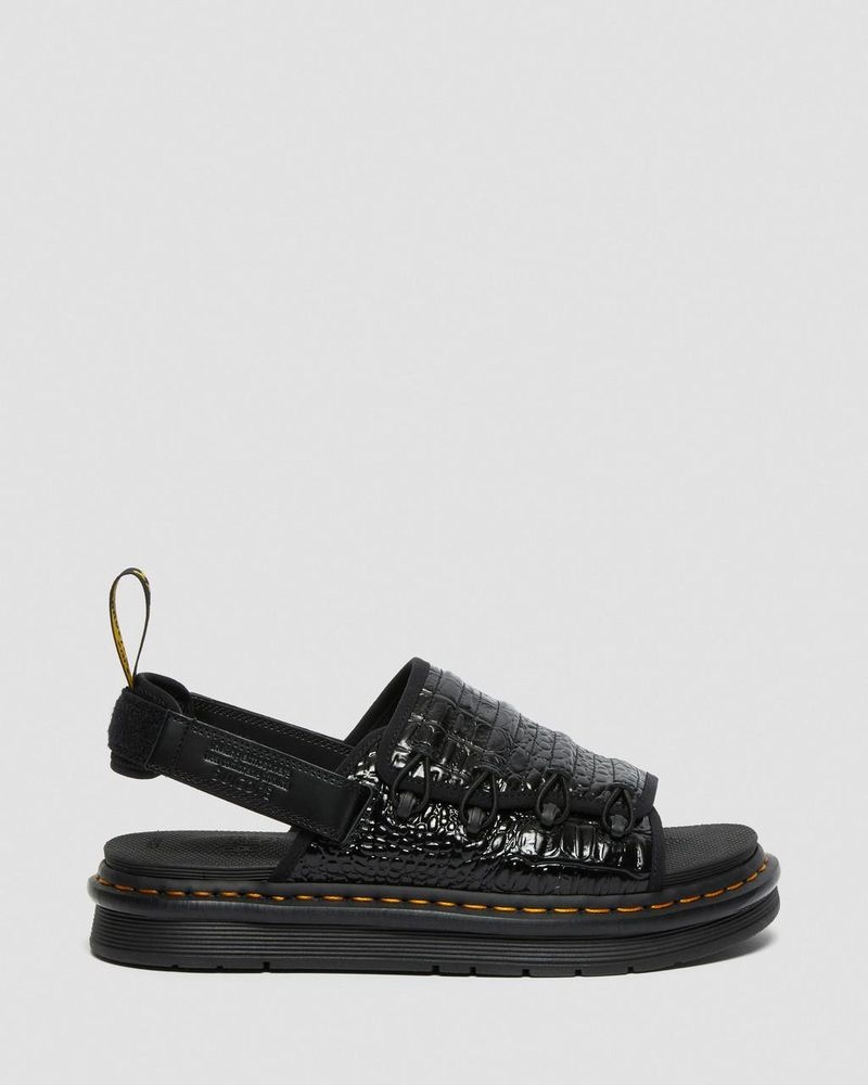 Sandalias Dr Martens Mura Suicoke Croco Cuero Sandals (New Vibrance Croco) Negras | NQ04-C6ZT