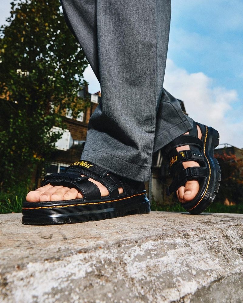 Sandalias Dr Martens Pearson Webbing Sandals (Element+Webbing) Negras | EL75-A2CG