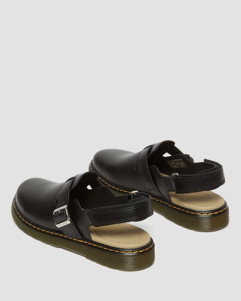 Sandalias Dr Martens Youth Jorgie Cuero Destalonadas Mules (T Lamper) Negras | QQ95-N1QV