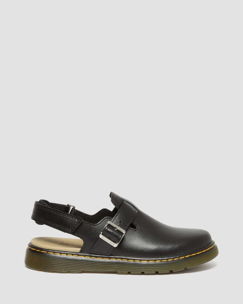 Sandalias Dr Martens Youth Jorgie Cuero Destalonadas Mules (T Lamper) Negras | QQ95-N1QV