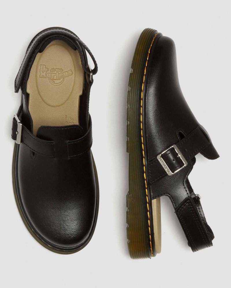 Sandalias Dr Martens Youth Jorgie Cuero Destalonadas Mules (T Lamper) Negras | QQ95-N1QV