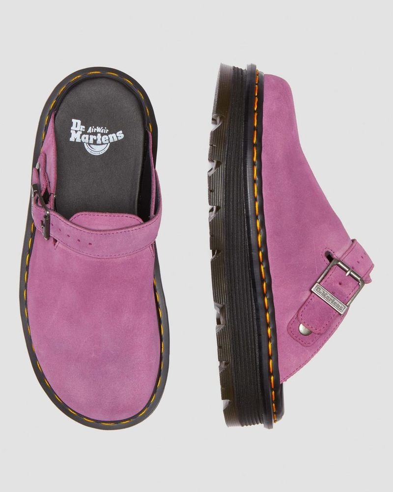 Sandalias Dr Martens Zebzag Gamuza Casuales Destalonadas Plataforma Mules (E.H.Gamuza) Moradas | HK87-A3IR