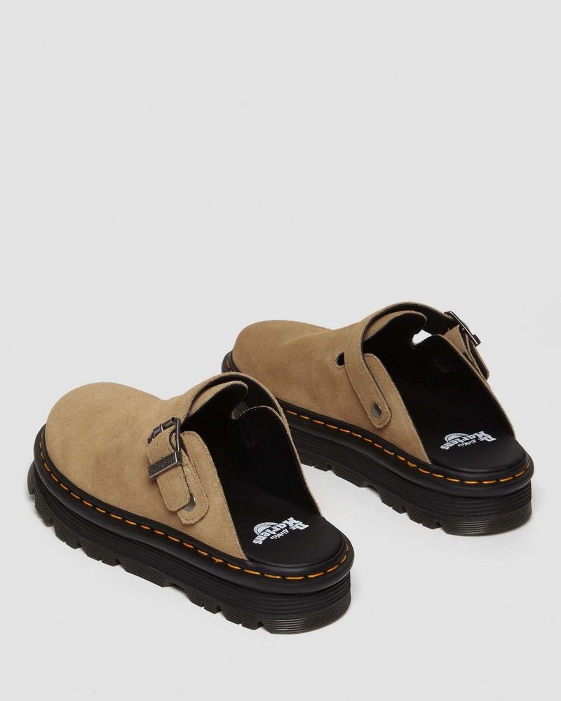 Sandalias Dr Martens Zebzag Gamuza Casuales Destalonadas Plataforma Mules (E.H.Gamuza) Savannah Tan | TX57-L3AF