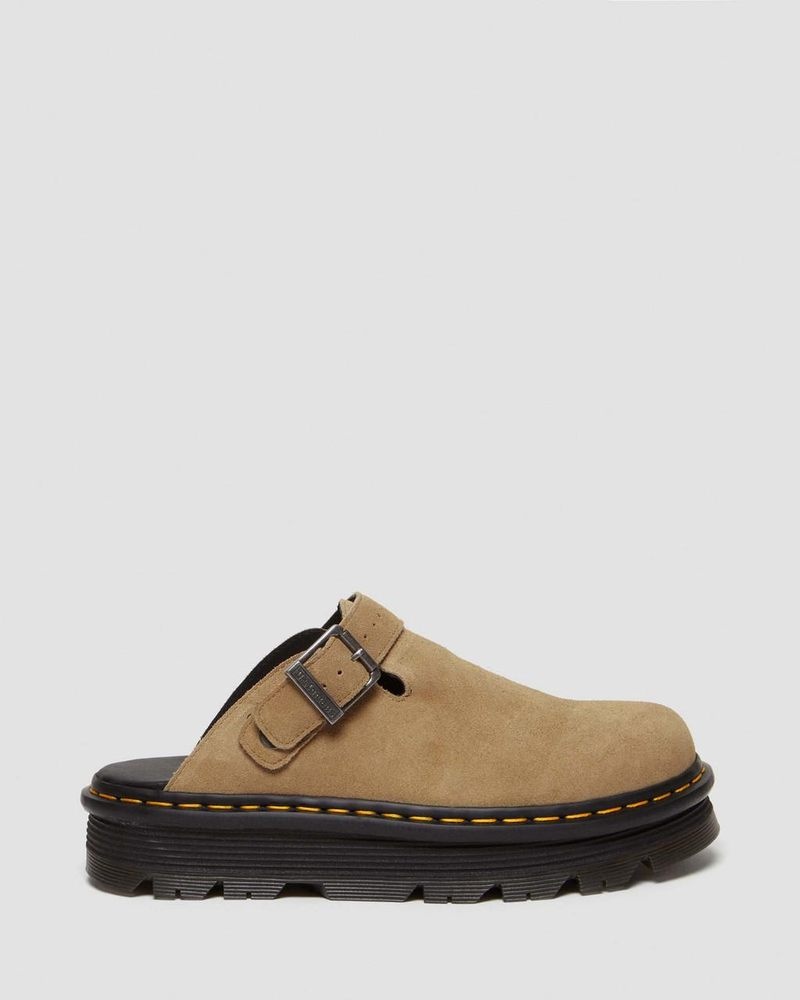 Sandalias Dr Martens Zebzag Gamuza Casuales Destalonadas Plataforma Mules (E.H.Gamuza) Savannah Tan | TX57-L3AF