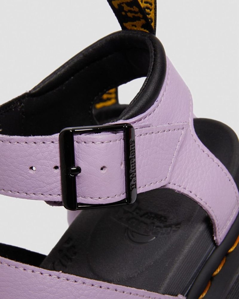 Sandalias de Plataforma Dr Martens Blaire - Pisa Cuero Correa Sandals (Pisa) Lilac | PA87-U5JN