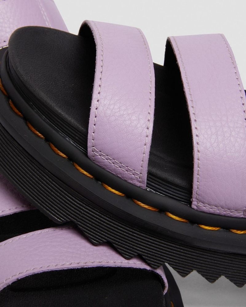 Sandalias de Plataforma Dr Martens Blaire - Pisa Cuero Correa Sandals (Pisa) Lilac | PA87-U5JN