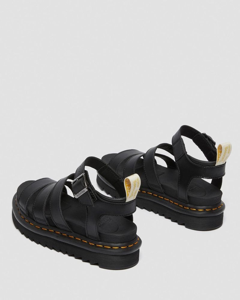 Sandalias de Plataforma Dr Martens Vegan Blaire - Felix Gladiator Sandals (Felix Rub Off) Negras | LL73-N7AE