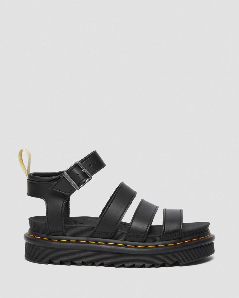 Sandalias de Plataforma Dr Martens Vegan Blaire - Felix Gladiator Sandals (Felix Rub Off) Negras | LL73-N7AE