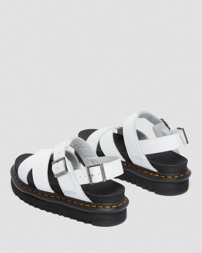 Sandalias de Plataforma Dr Martens Voss II - Cuero Correa Sandals (Hydro Cuero) Blancas | GZ87-A9LD