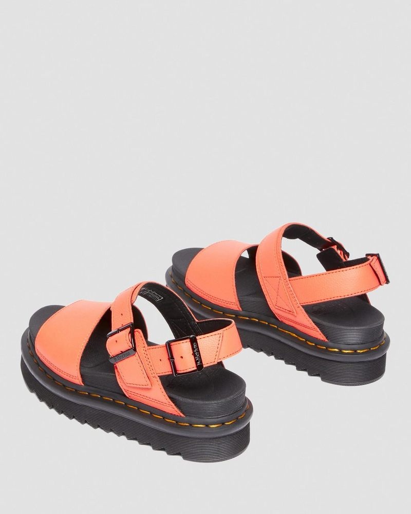 Sandalias de Plataforma Dr Martens Voss Pisa Cuero Correa Sandals (Pisa) Coral | XI78-L3UX