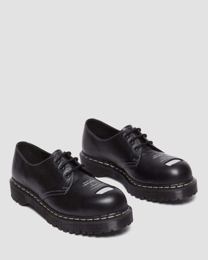 Zapatos Dr Martens 1461 Bex Exposed Steel Puntera Oxford Shoes (Overdrive) Negras | SK70-Y9EL