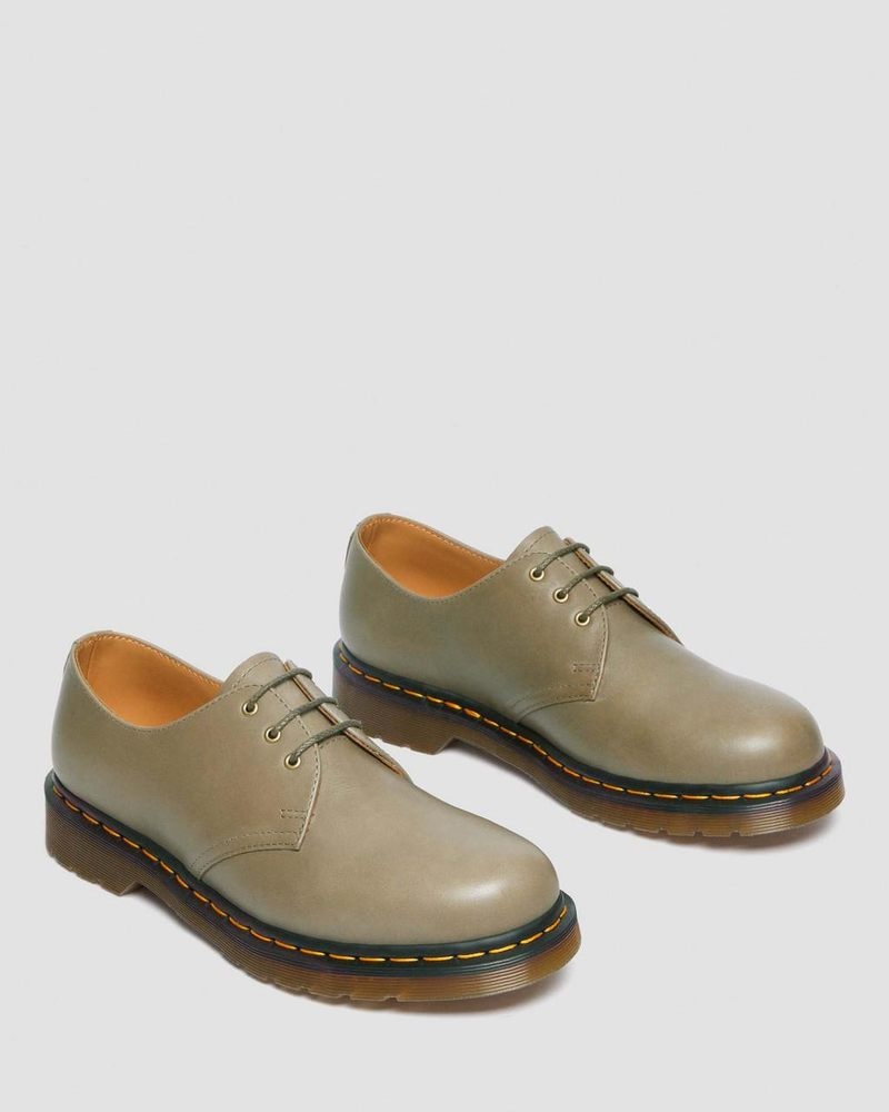 Zapatos Dr Martens 1461 Carrara Cuero Oxford Shoes (Carrara) Verde Oliva | KN22-B4WA