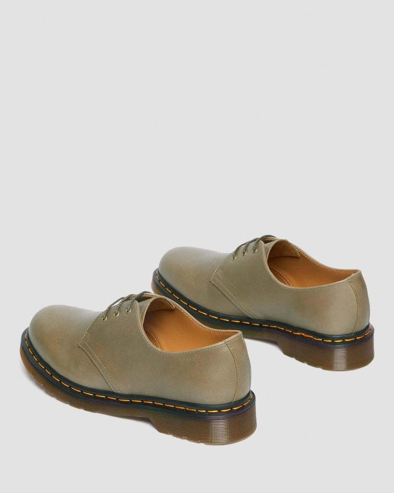 Zapatos Dr Martens 1461 Carrara Cuero Oxford Shoes (Carrara) Verde Oliva | KN22-B4WA