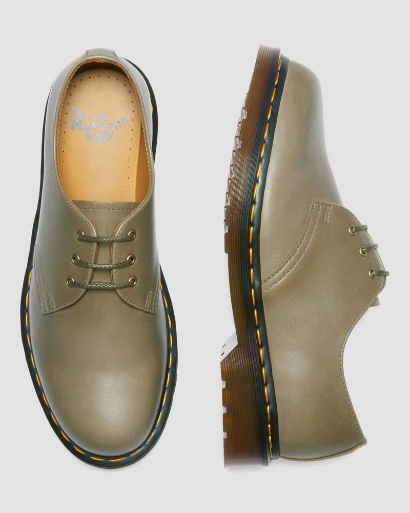 Zapatos Dr Martens 1461 Carrara Cuero Oxford Shoes (Carrara) Verde Oliva | KN22-B4WA