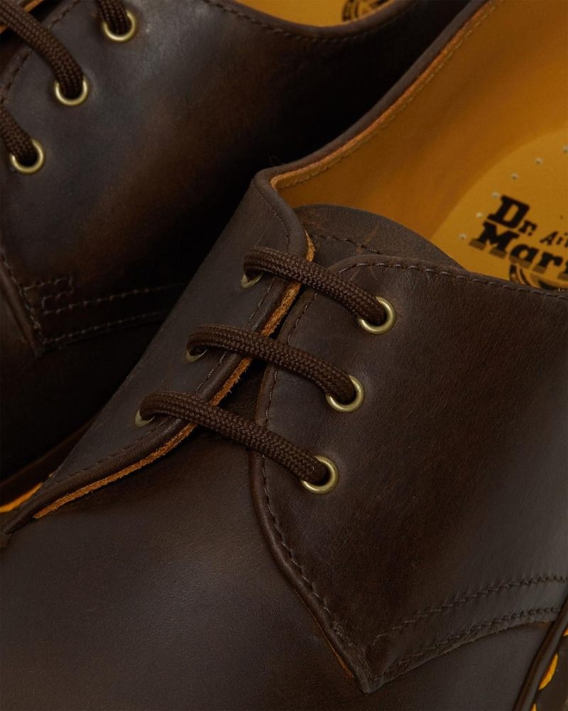 Zapatos Dr Martens 1461 Crazy Horse Cuero Oxford Shoes (Crazy Horse) Marrones | YK16-N5VI