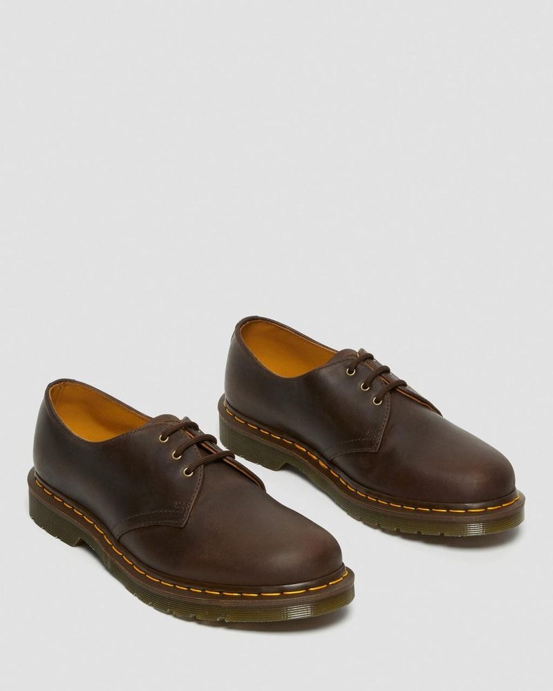 Zapatos Dr Martens 1461 Crazy Horse Cuero Oxford Shoes (Crazy Horse) Marrones | YK16-N5VI