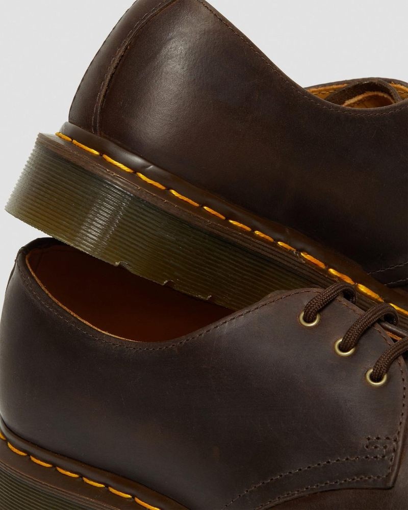 Zapatos Dr Martens 1461 Crazy Horse Cuero Oxford Shoes (Crazy Horse) Marrones | YK16-N5VI