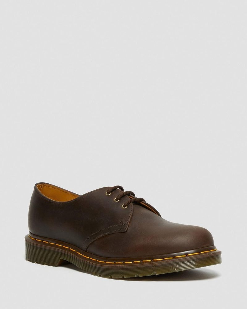 Zapatos Dr Martens 1461 Crazy Horse Cuero Oxford Shoes (Crazy Horse) Marrones | YK16-N5VI