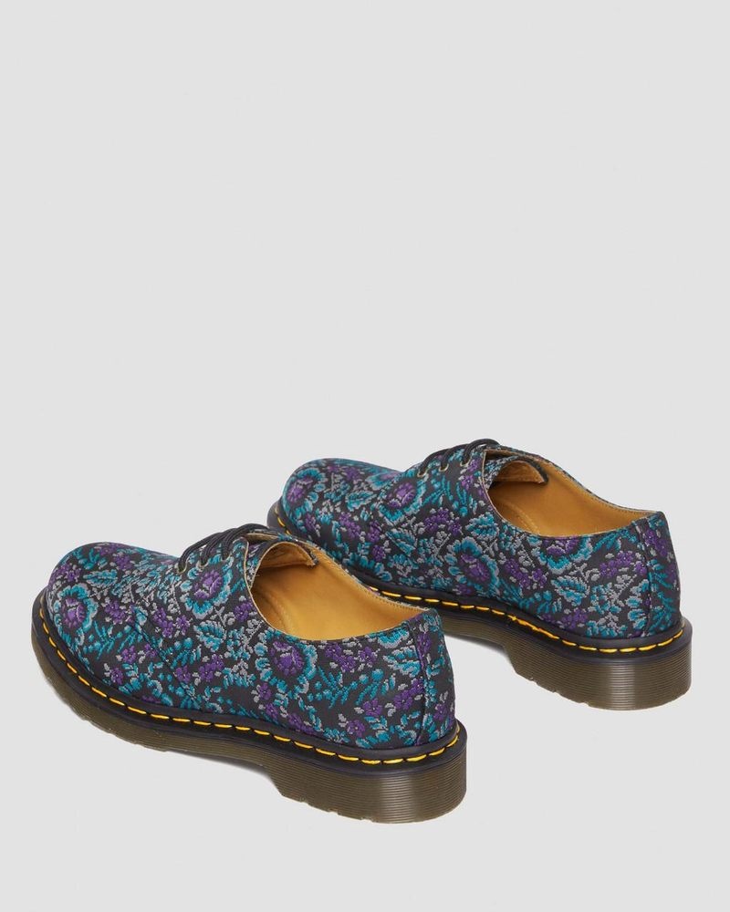 Zapatos Dr Martens 1461 Floral Jacquard Oxord Shoes (Floral Jacquard) Black/purple | XS00-E9QW