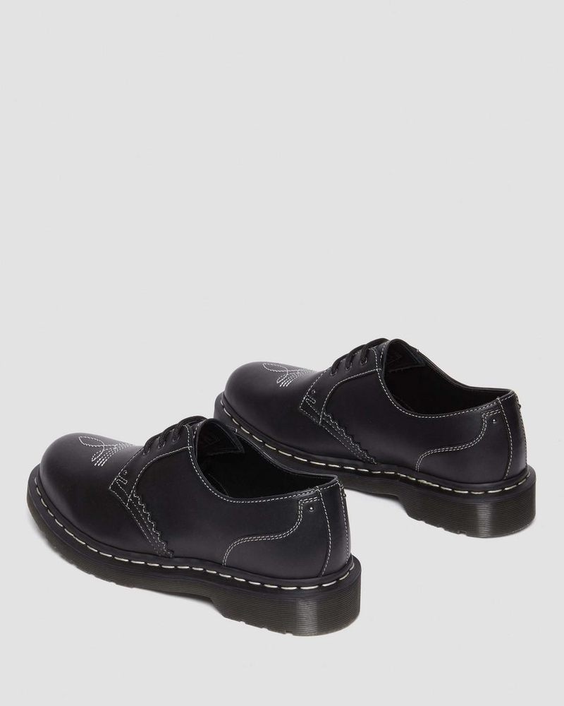 Zapatos Dr Martens 1461 Gothic Americana Cuero Oxford Shoes (Wanama) Negras | JF89-I1CG