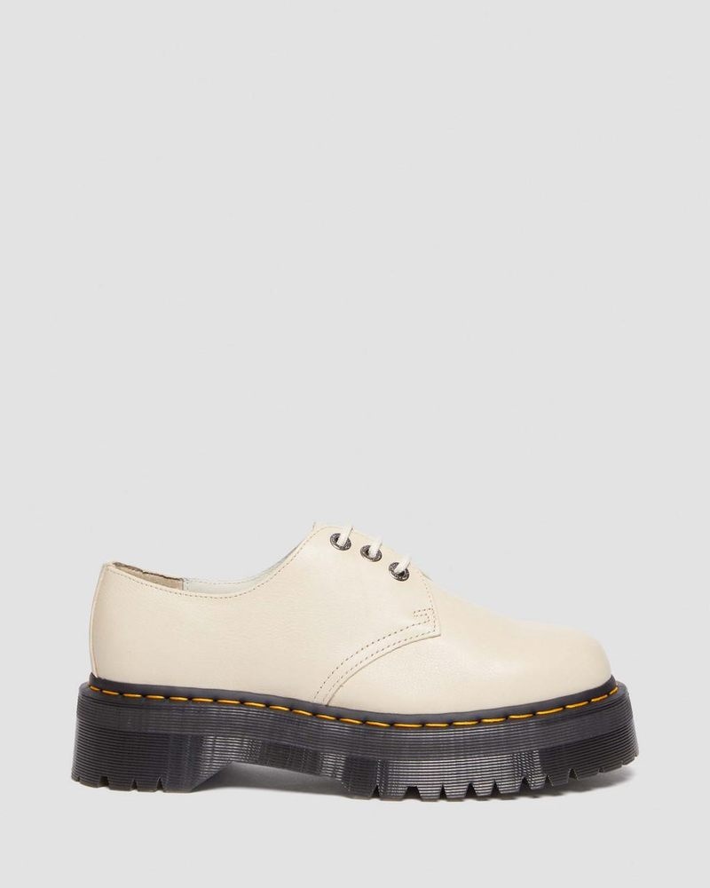 Zapatos Dr Martens 1461 II Pisa Cuero Plataforma Shoes (Pisa) Beige | YY38-M5VO