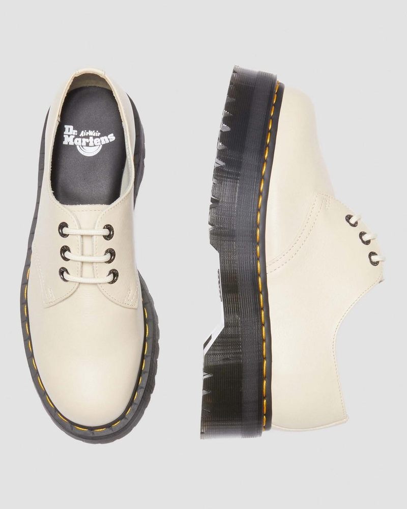 Zapatos Dr Martens 1461 II Pisa Cuero Plataforma Shoes (Pisa) Beige | YY38-M5VO