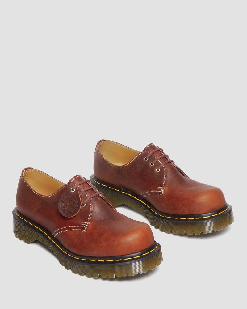 Zapatos Dr Martens 1461 Made in England Heritage Cuero Oxford Shoes Heritage Tan | QO38-M7MU