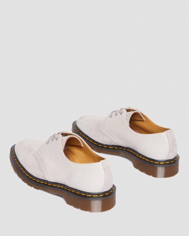 Zapatos Dr Martens 1461 Made in England Gamuza Oxford Shoes (Reverse Grain Gamuza) Pewter | LB85-V3JO