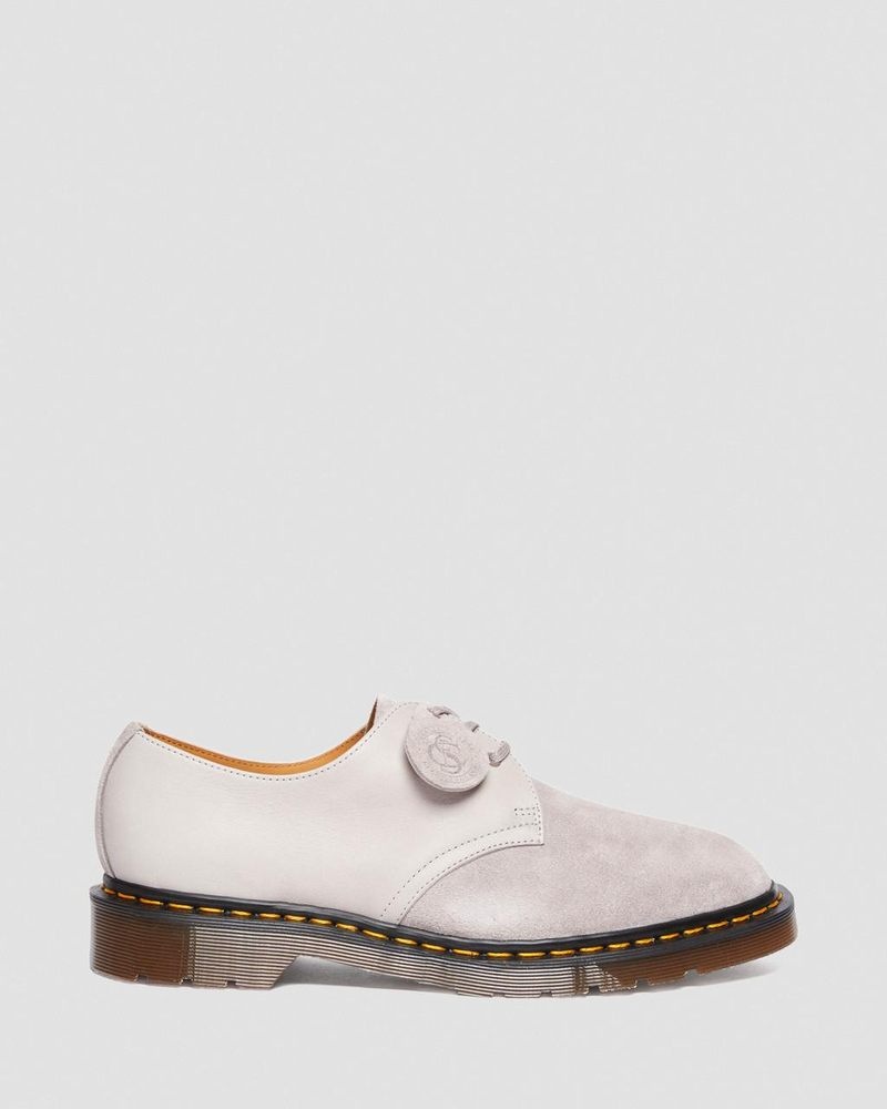 Zapatos Dr Martens 1461 Made in England Gamuza Oxford Shoes (Reverse Grain Gamuza) Pewter | LB85-V3JO