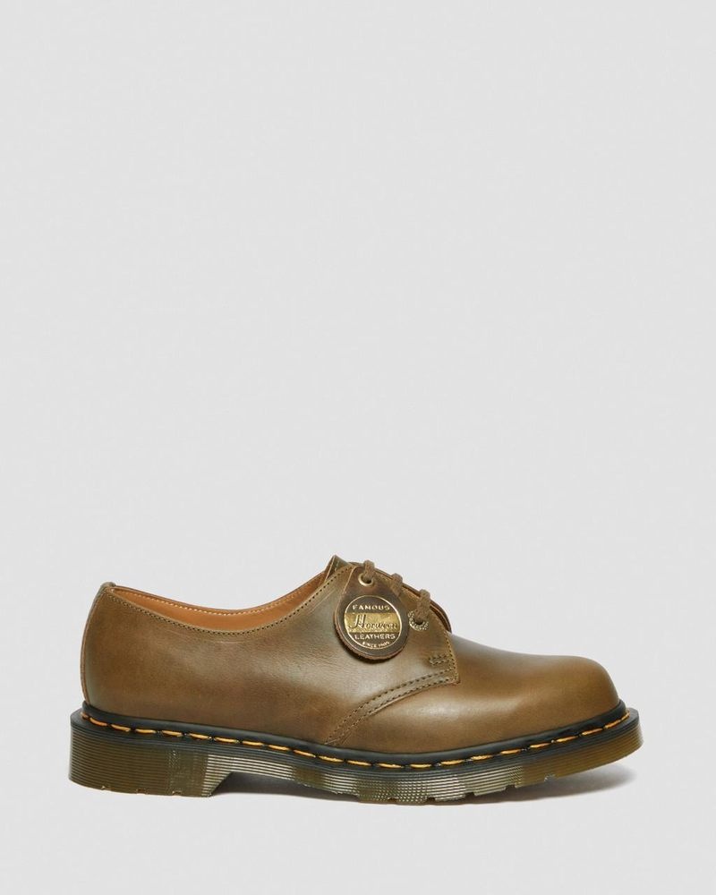 Zapatos Dr Martens 1461 Made in England Denver Cuero Oxford Shoes (Denver Veg Tan) Verde Oliva | AU68-H6HE