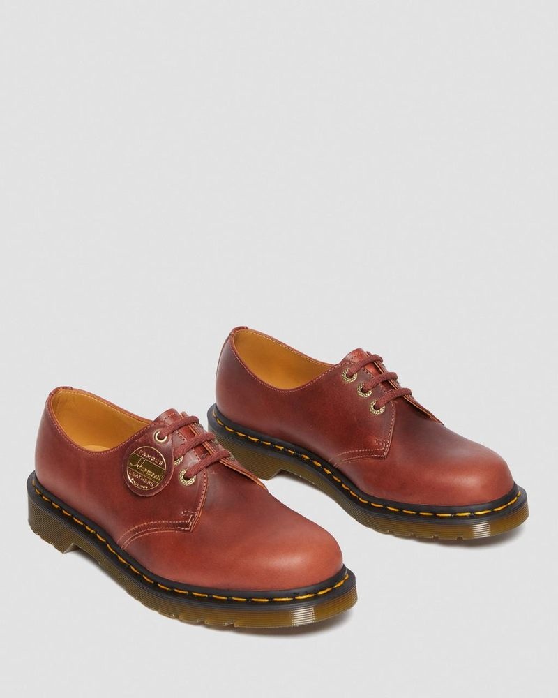 Zapatos Dr Martens 1461 Made in England Denver Cuero Oxford Shoes (Denver Veg Tan) Marrones | YA04-V3HJ