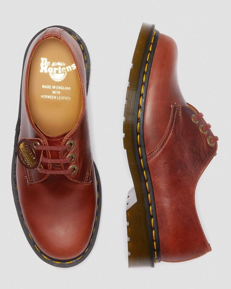 Zapatos Dr Martens 1461 Made in England Denver Cuero Oxford Shoes (Denver Veg Tan) Marrones | YA04-V3HJ