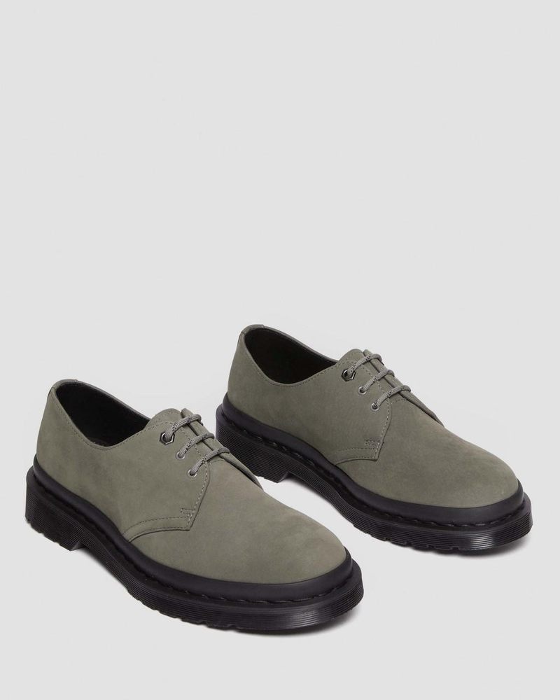 Zapatos Dr Martens 1461 Milled Nubuck Oxford Shoes (Milled Nubuck Wp) Gris | VS40-O8JJ