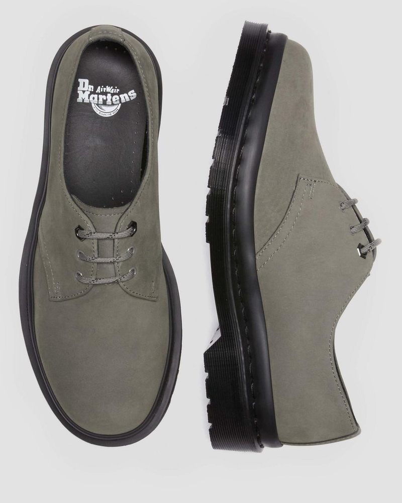 Zapatos Dr Martens 1461 Milled Nubuck Oxford Shoes (Milled Nubuck Wp) Gris | VS40-O8JJ