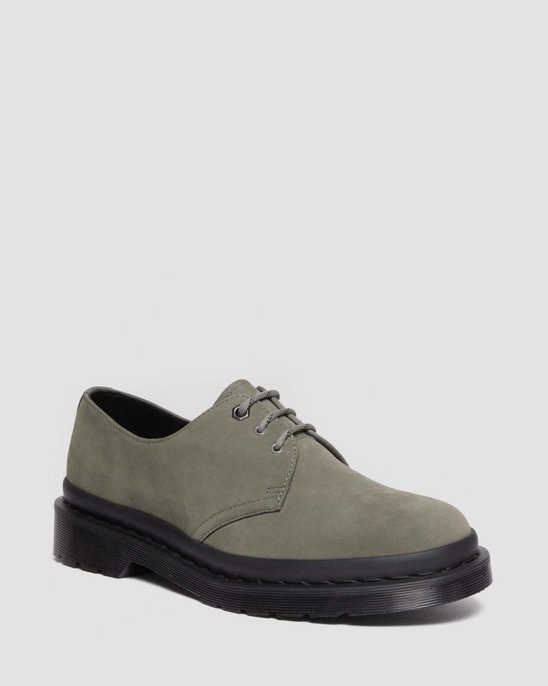 Zapatos Dr Martens 1461 Milled Nubuck Oxford Shoes (Milled Nubuck Wp) Gris | VS40-O8JJ