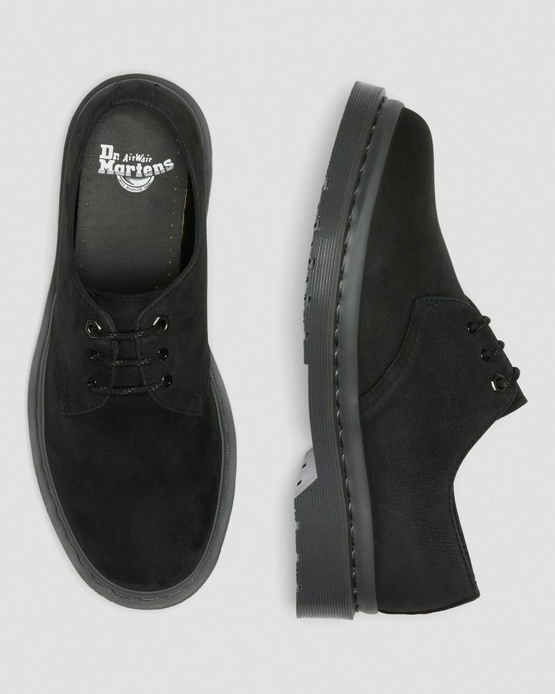 Zapatos Dr Martens 1461 Mono Milled Nubuck Cuero Oxford Shoes (Milled Nubuck Wp) Negras | DZ28-V0IX